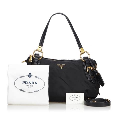 Prada Satchel Bag: Borsa a Manor in Pelle Grace Calf Nero Tu